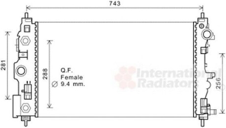 Радіатор охолодження Chevrolet Cruze 2.0 TDCi AT Van Wezel 08002046