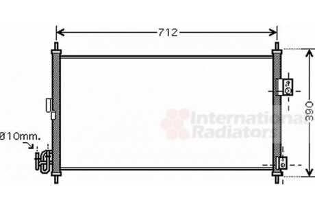 Конденсор кондиціонера X-TRAIL 20i/25i MT/AT 01- Van Wezel 13005263