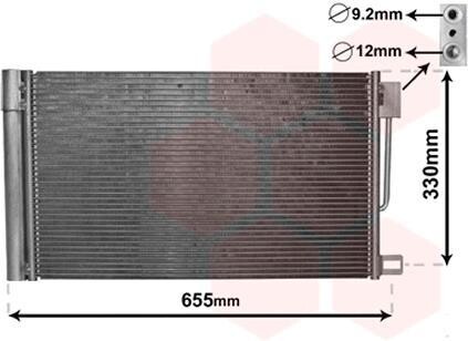 Радіатор кондиціонера Van Wezel 17005314
