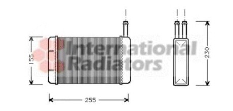 Радіатор обігрівача FIESTA 3 ALL +/- AC 89-95 Van Wezel 18006134