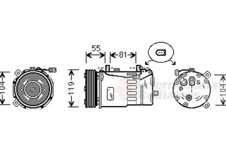 Компресор кондиціонера VW Van Wezel 1800K321 (фото 1)