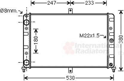 Радіатори вод. охолодж. ВАЗ 2108/9 MT 87- Van Wezel 26002008