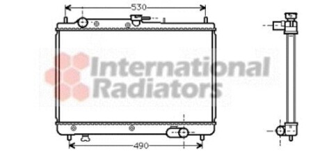 Радіатор охолодження двигуна 323 13/16/18 MT 89- small Van Wezel 27002066