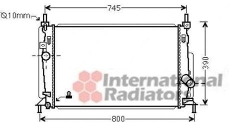 Радіатор охолодження MAZDA 3 1.6/2.0/2.3 08- Van Wezel 27002237