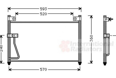 Конденсор кондиціонера MAZDA 626 ALL 97- Van Wezel 27005126