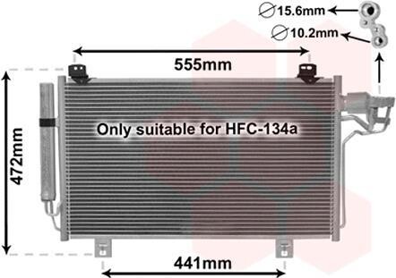 Радіатор кондиціонера Mazda 3/6 13+ Van Wezel 27005260