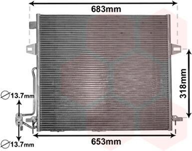 Конденсор кондиціонера MBW164(ML)/W251(R) AT 05- Van Wezel 30005406
