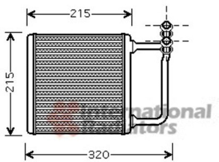 Радіатор обігрівача MERCEDES E-CLASS W 211 (02-) Van Wezel 30006451