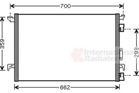 Конденсор кондиціонера VECTRA C/SIGNUM NT-DIES Van Wezel 37005333