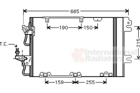 Радіатор кондиціонера Van Wezel 37005384