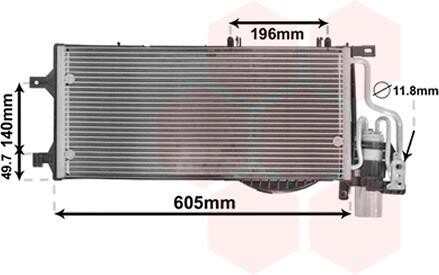 Конденсор кондиціонера CORSA C DIES 03-MT/AT Van Wezel 37015370