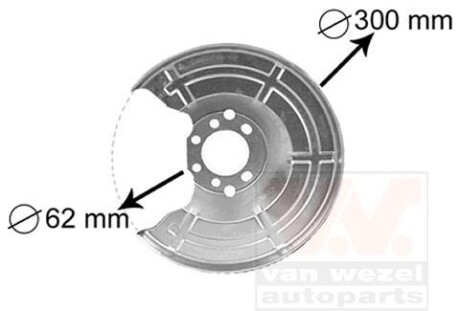 Захист гальмівного диска Opel Astra G,H / Meriva Van Wezel 3745371