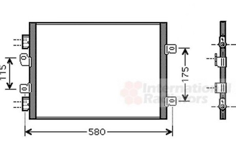 Радіатор кондиціонера Van Wezel 43005341