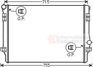 Радіатор охолодження двигуна AUDI A 3, SKODA OCTAVIA III (13-) Van Wezel 58002336 (фото 1)