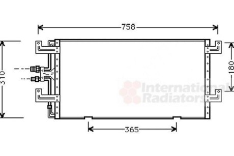 Радіатор кондиціонера Van Wezel 58005145