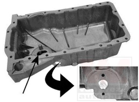 Піддон, масляний картера двигуна VAG Golf, Bora, A3 1.8+Sens. (Wan Wezel) Van Wezel 5888073