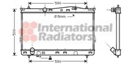 Радіатор охолодження HYUNDAI TRAJET (FO) (99-) 2.0-2.7 Van Wezel 82002077