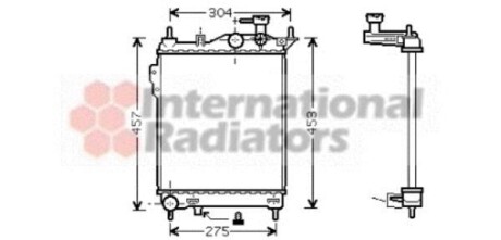 Радіатор охолодження HYUNDAI GETZ (TB) (02-) 1.1-1.6i MT Van Wezel 82002099