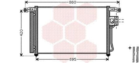 Радіатор кондиціонера HYUNDAI Santa Fe [MK II] (2006->) Van Wezel 82005175