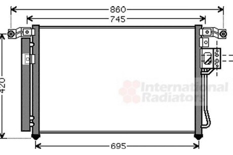 Радіатор кондиціонера Van Wezel 82005176