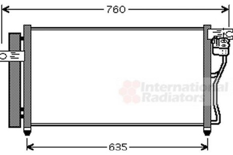 Радіатор кондиціонера Van Wezel 82005178