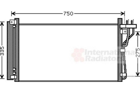 Конденсор кондиціонера GRANDEUR/XG/MAGENTIS 05- Van Wezel 82005184