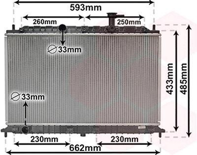 Радіатор охолодження KIA RIO II (JB) (05-) 1.4i / 1.6i механіка Van Wezel 83002077