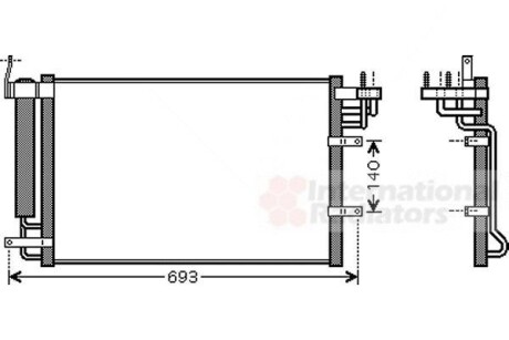 Конденсор кондиціонера CERATO ALL MT/AT 04- Van Wezel 83005093