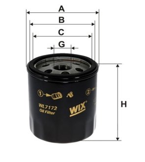 Фільтр масляний WIX FILTERS WL7172