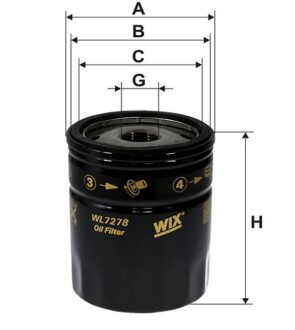 Фільтр оливи WIX FILTERS WL7278 (фото 1)