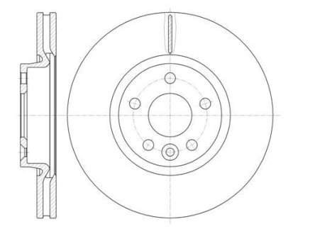 Диск тормозной передний (кратно 2) (Remsa) Ford Mondeo IV Galaxy S-max 07> / RR Evogue, Discovery sport WOKING D61019.10