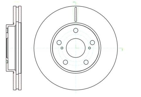 Гальмівний диск перед. Auris/Corolla (07-14) WOKING D6104310