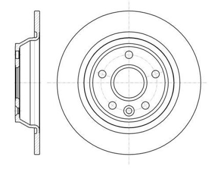 Диск тормозной задний (кратно 2) (Remsa) Ford Mondeo IV Galaxy S-max 07> / RR Evogue (D61167.00) WOKING D6116700