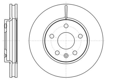 Гальмівний диск перед. Insignia A/Malibu 08- 1.4-2.4 WOKING D61285.10