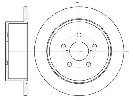 Гальмівний диск задн. Legacy/Liberty/Outback 03-09 WOKING D61300.00 (фото 1)