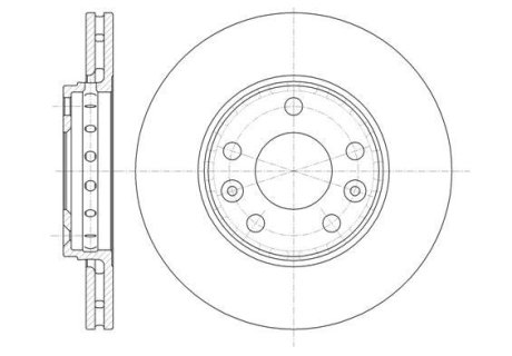 Гальмівний диск перед. Duster/Fluence/Megane/Scenic 07- WOKING D61346.10