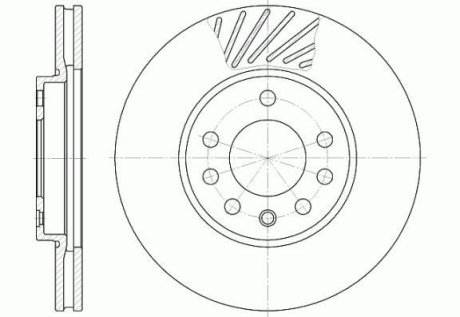 Диск тормозной передний (кратно 2) (Remsa) Opel Astra G H Zafira A / Meriva A / Combo C WOKING D6584.10