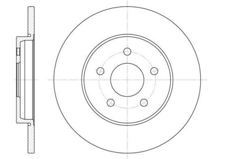 Гальмівний диск задн. XType/Mondeo/Mondeo 00-11 WOKING D6661.00