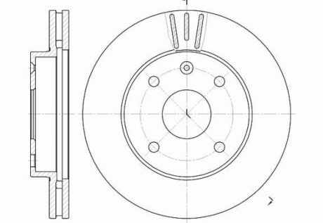 Гальмівний диск перед. Lacetti 05- (256x24) WOKING D6959.10