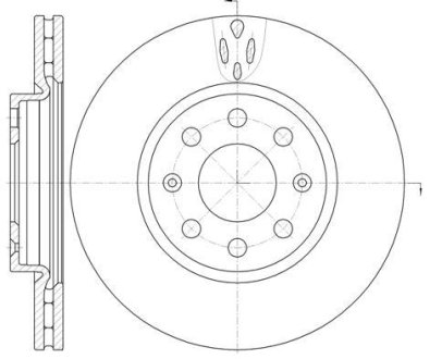 Диск тормозной передний (кратно 2) (Remsa) Opel Corsa D E / Punto 08> 13> (D6981.10) WOKING D698110