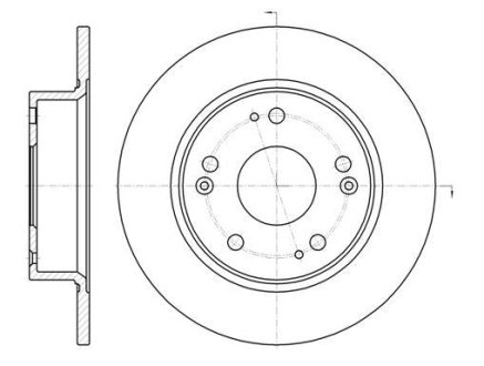 Гальмівний диск зад. Honda Accord 04-08 (260x10) WOKING D6984.00