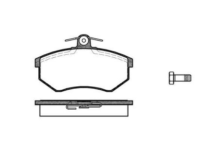 Гальмівні колодки пер. Audi 100/80/A4/Caddy/Cordoba (85-04) WOKING P0343.00