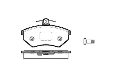 Колодки тормозные диск. перед. (Remsa) Chery Amulet 1.3 03-10,Chery Amulet 1.5 03-10 (P0343.40) WOKING P034340