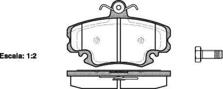 Колодки тормозные диск. перед. (Remsa) Renault Logan I, Sandero I, Clio II WOKING P0413.20