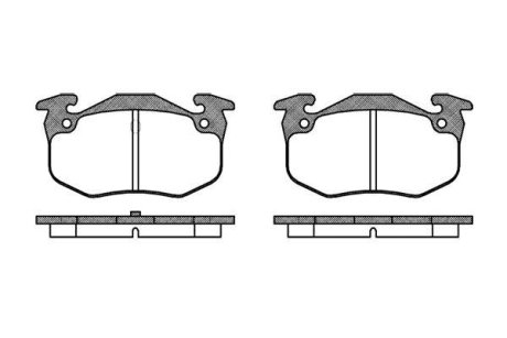 Колодки тормозные диск. задн. (Remsa) Renault Megane I, Peugeot 306 (P0443.50) WOKING P044350 (фото 1)