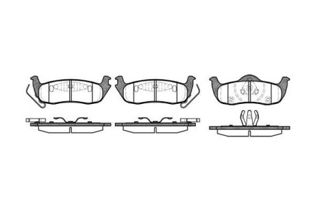 Колодки тормозные диск. задн. (Remsa) Jeep Commander 3.0 05-10,Jeep Commander 3.7 05-10 (P10063.10) WOKING P1006310 (фото 1)