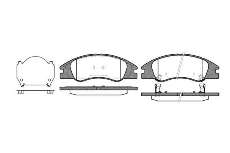 Колодки тормозные диск. перед. (Remsa) Kia Cerato 04>08 (P10343.02) WOKING P1034302