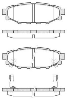 Колодки тормозные диск. задн. (Remsa) Subaru Forester (sh) 2.0 08-,Subaru Forester (sh) 2.5 08- WOKING P10363.12 (фото 1)