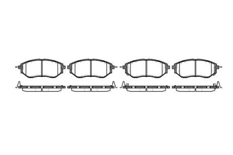 Гальмівні колодки пер. Subaru Legacy IV/Outback 03- (akebono) WOKING P1037302