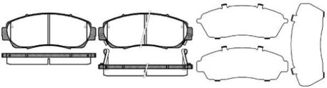 Гальмівні колодки пер. Civic/Crosstour/CR-V (05-21) WOKING P1071312